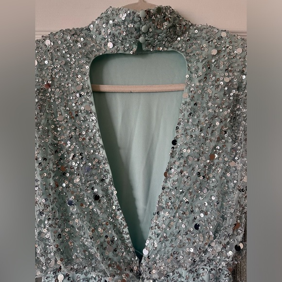 Nasty Gal Embellished Sequin Fringe Mini Dress NWT - Picture 14 of 17